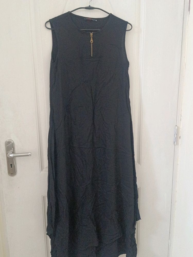 Black Indo-western Maxi Dress