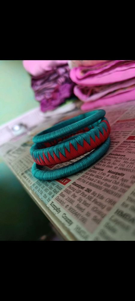 they are new thread bangles of 2.6 size ....you can even customise them to your size and preferred colour