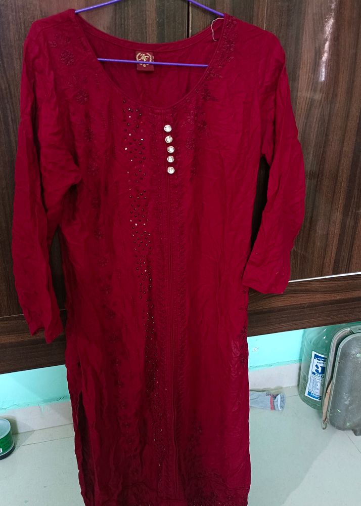 Maroon Kurti Beautiful Never Used