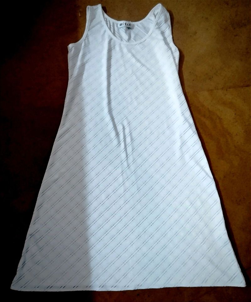 White Self Work Tennis Dress