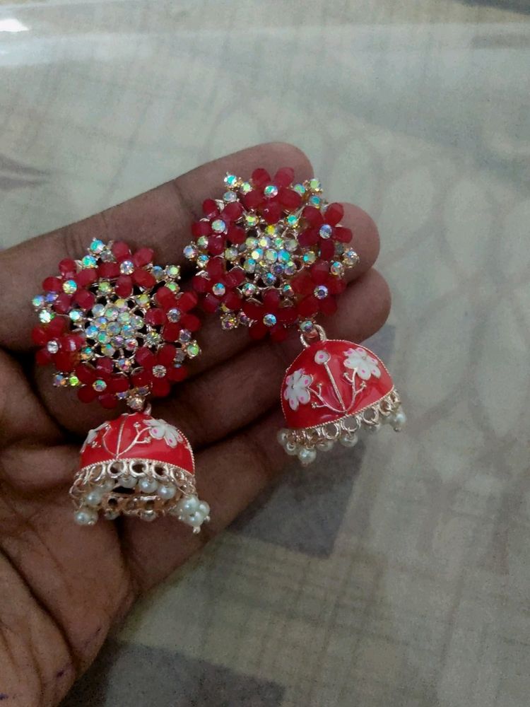 New Earings Red Colour