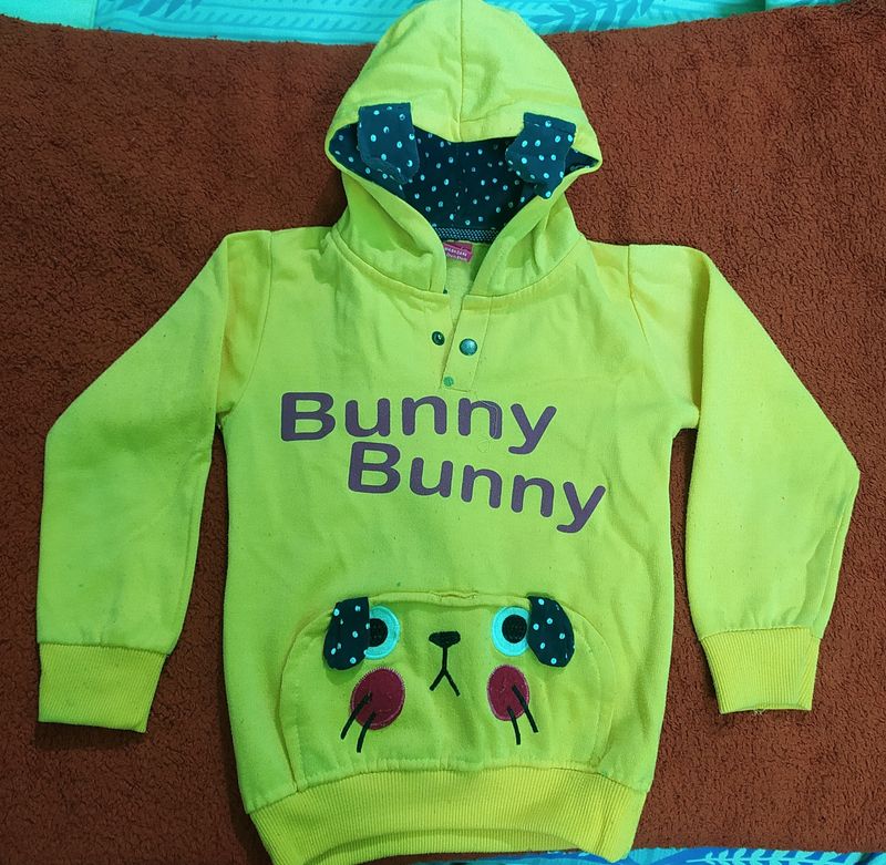 Lovely Yellow Hoodie Winter Wear