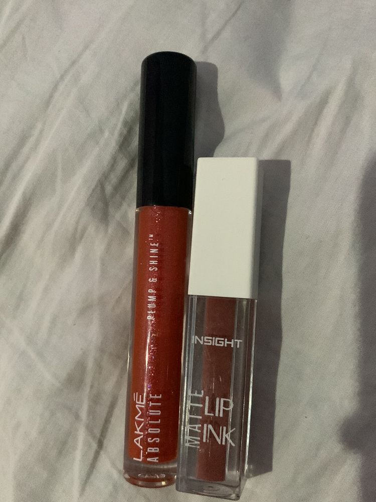 Insight Lipstick & Lakeme Gloss