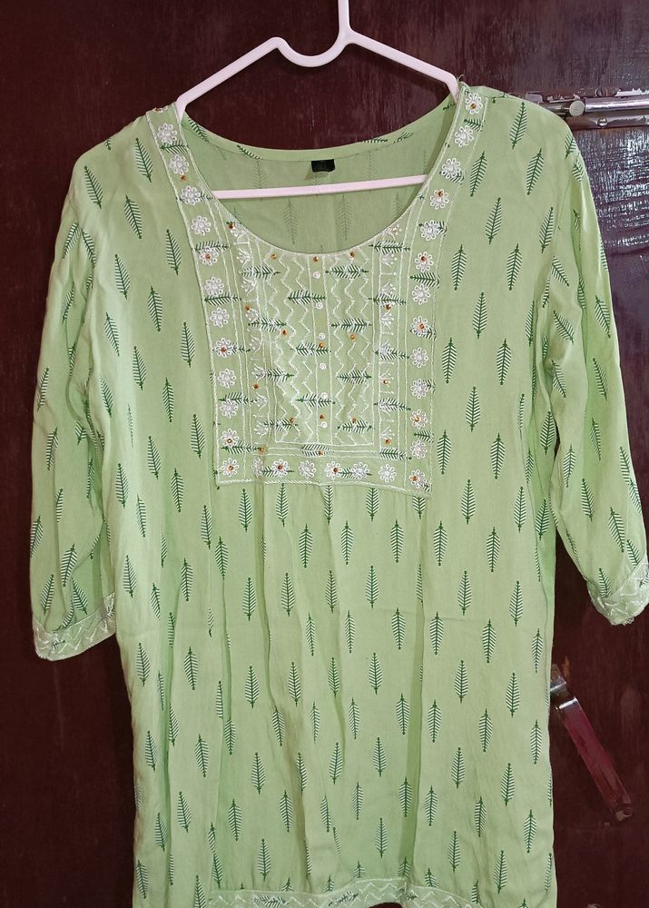 Green Short Kurti