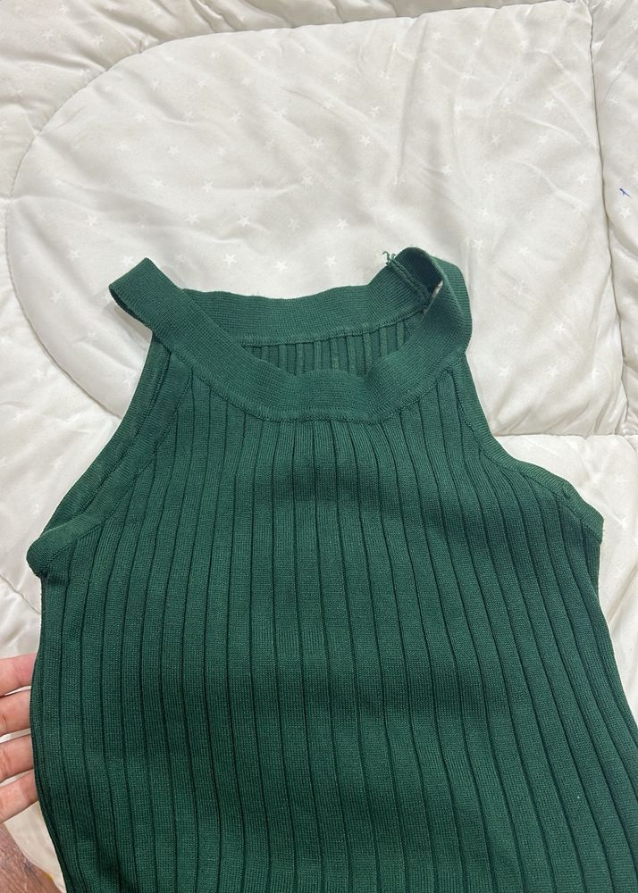 Highly Stretchable Green Dress