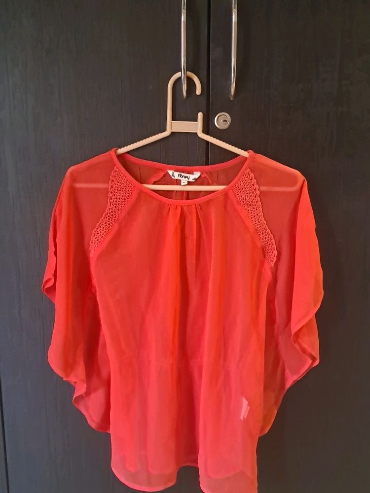 elegant coral top