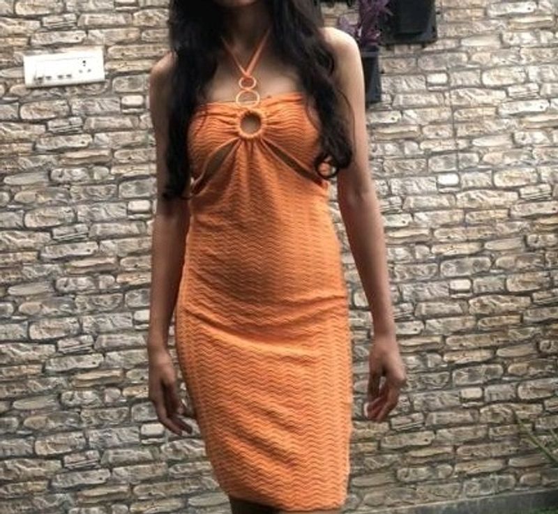 Orange Mini Dress