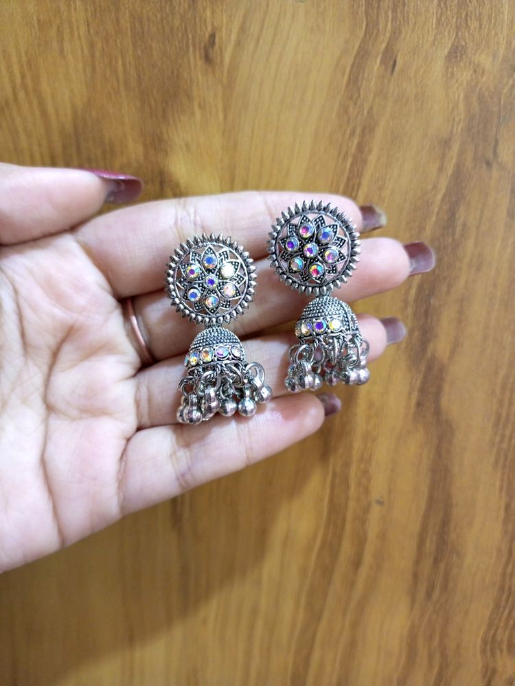 Mini Oxidised Jhumki