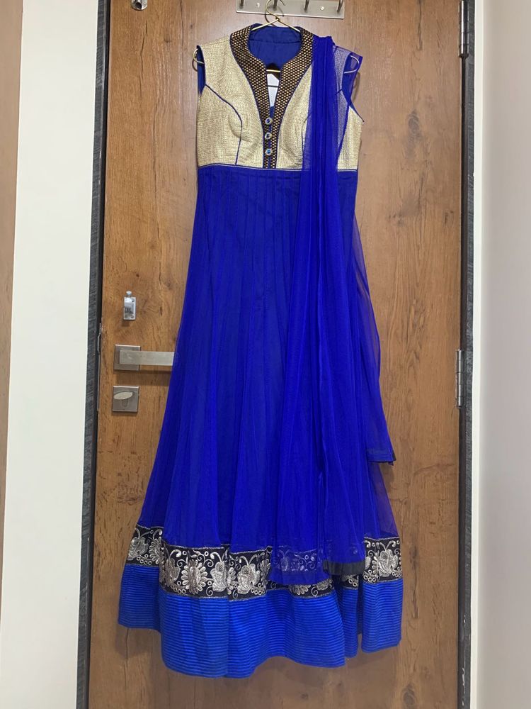 Blue Full Gher Anarkali Dress