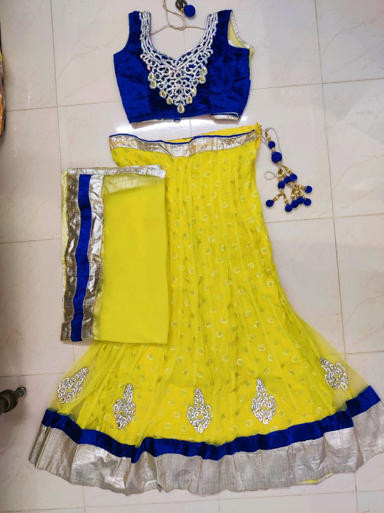 Yellow Bridal Lahenga❤️‍🔥Marriage Special Offer