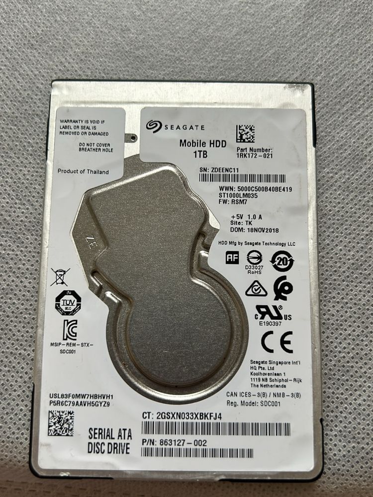 SEAGATE ATA DISK DRIVE 1TB