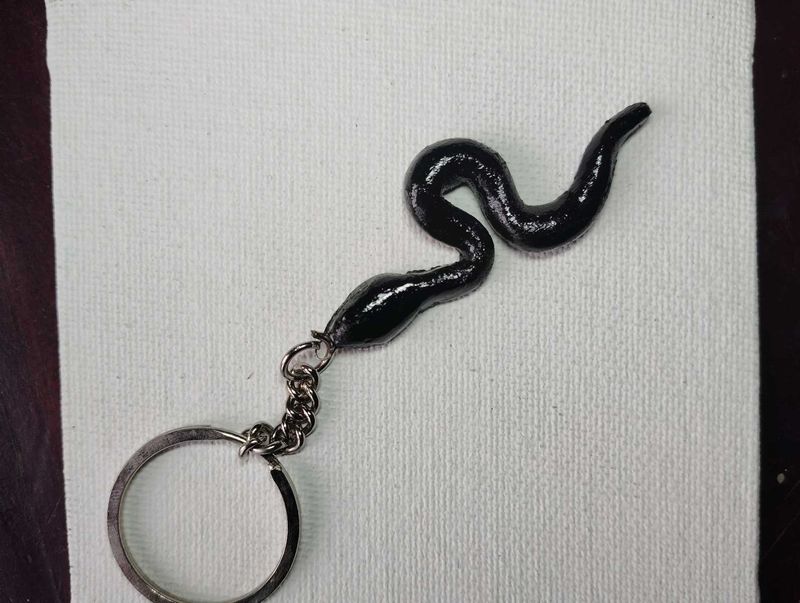 Black Mamba Keychain Clay Resin