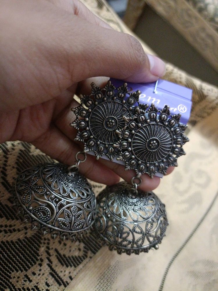 Oxidised Jhumka