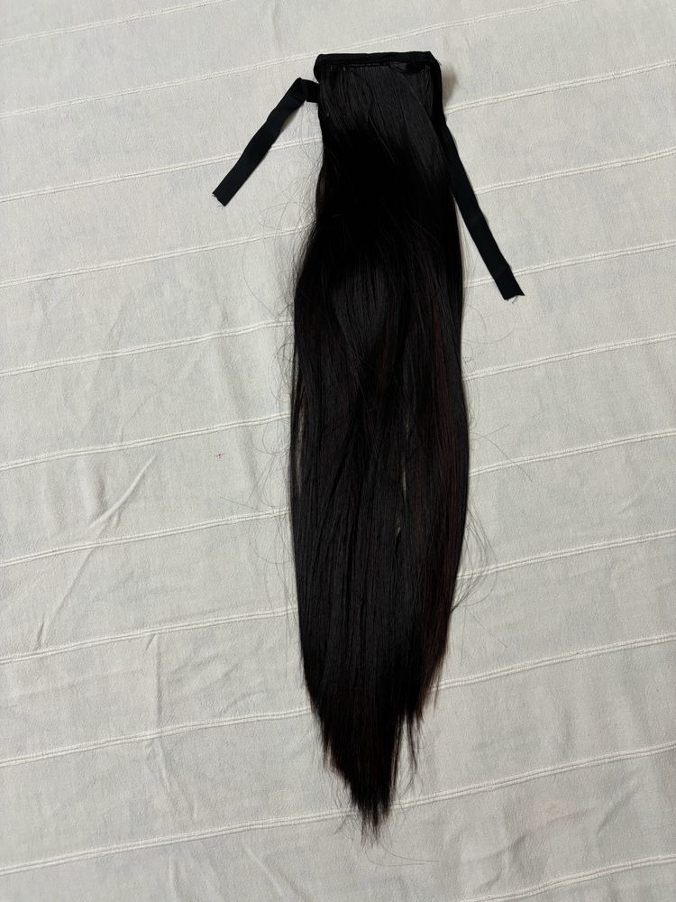 🆕Natural Black Ribbon ponytail Hair Extension