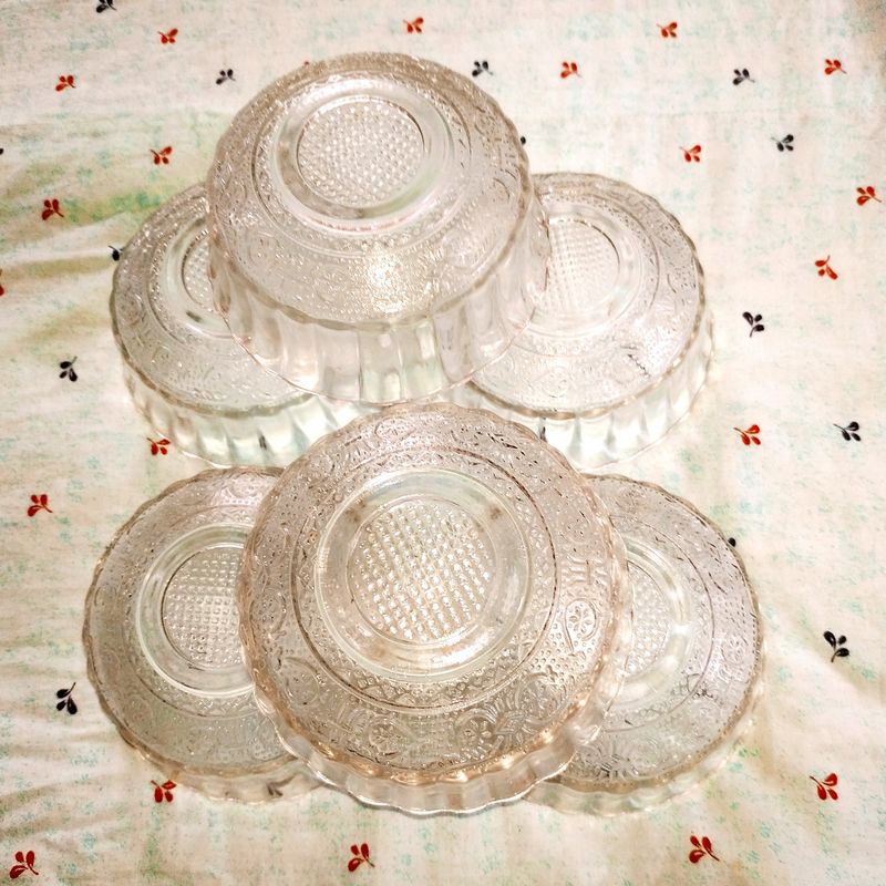 6 Pieces glass Bowl Set