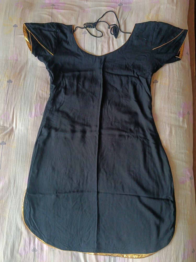 Black Kurta Patiyala Set