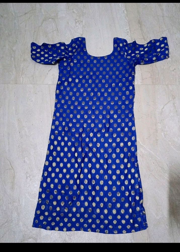 Royal Blue Beutifull Sleeve Design Kurti 😌💙💙