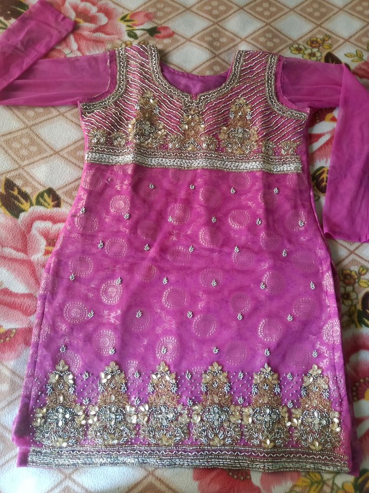 banarsi  kurti with net