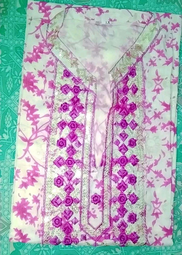 Pure Cotton Purple 💜 Kurti Size Xl