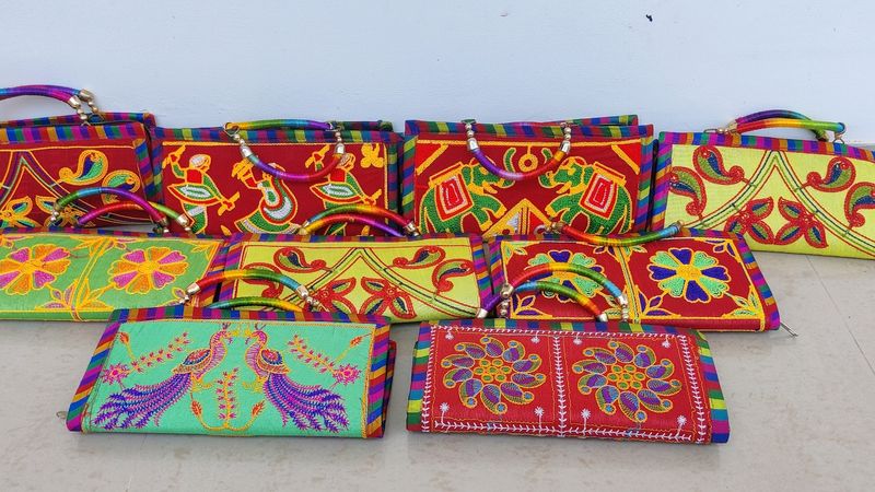 Kutchi HandWork  Colourful Clutches