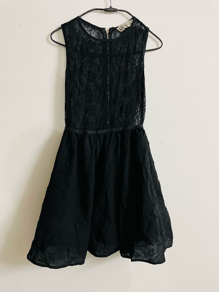 Women Black Flared Dress