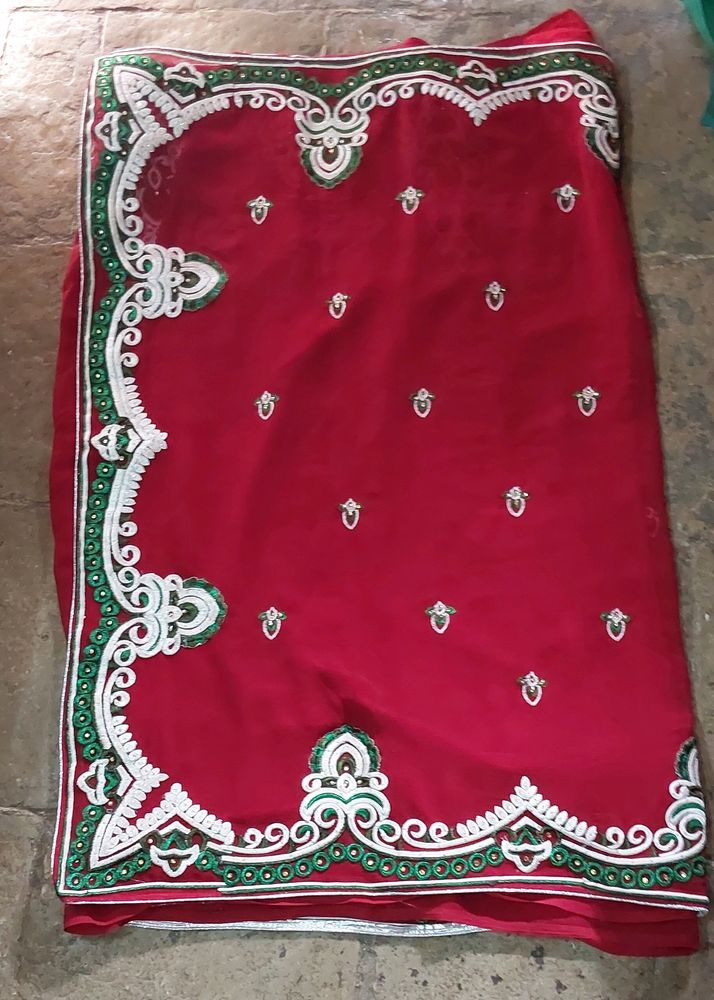 Heavy Embroidery Saree