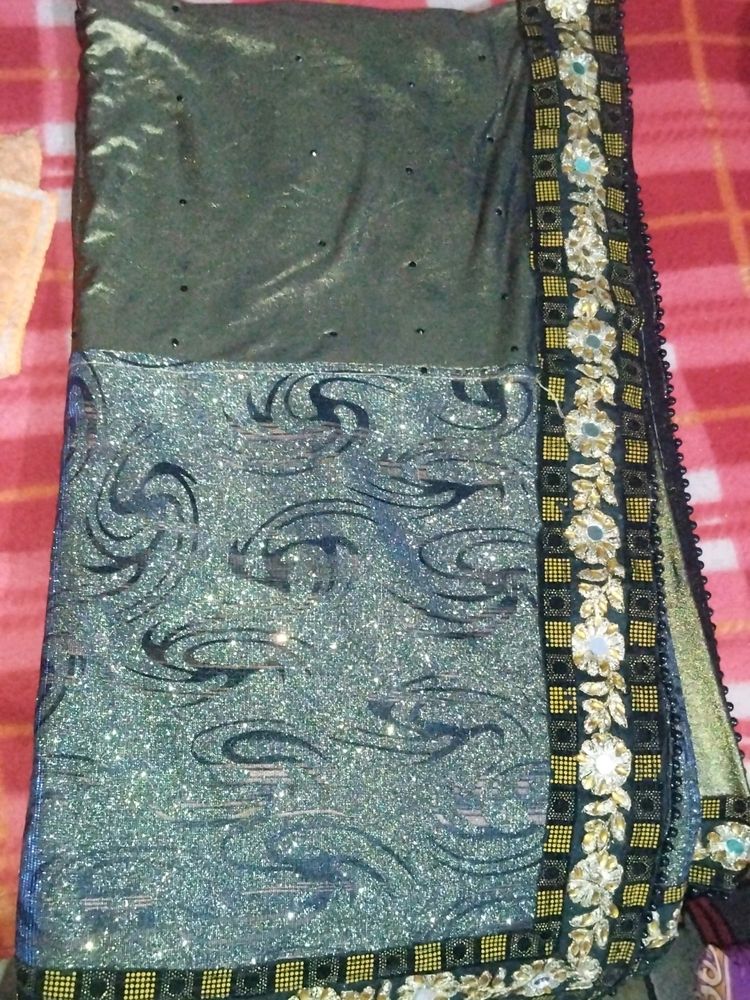 Fabric Sarees With Digean 5m