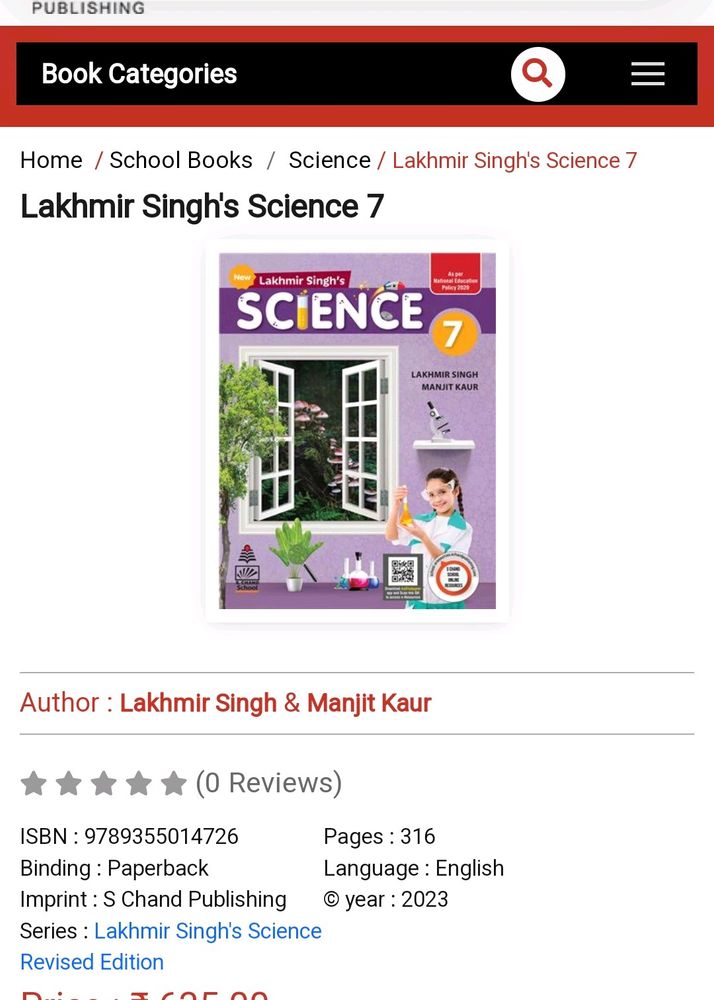 Lakmir Singh Class 7 Book