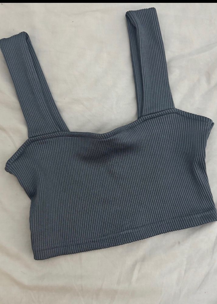 H&M Grey Crop Top Brand New