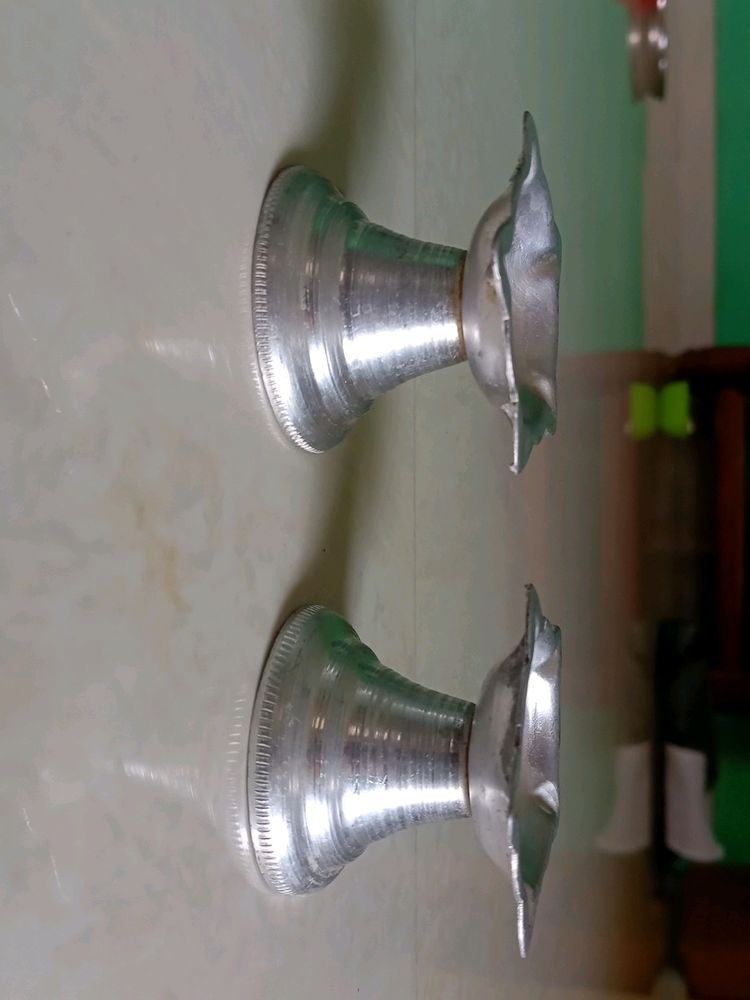 Silver Coated Diyas