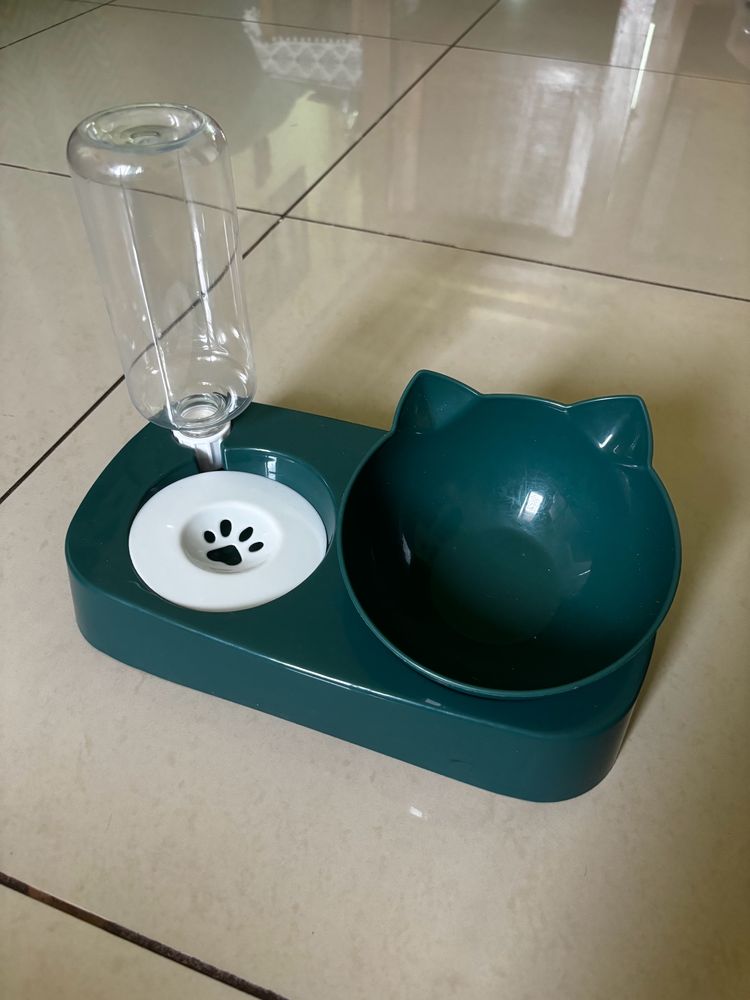 Cat Food & Water Dish