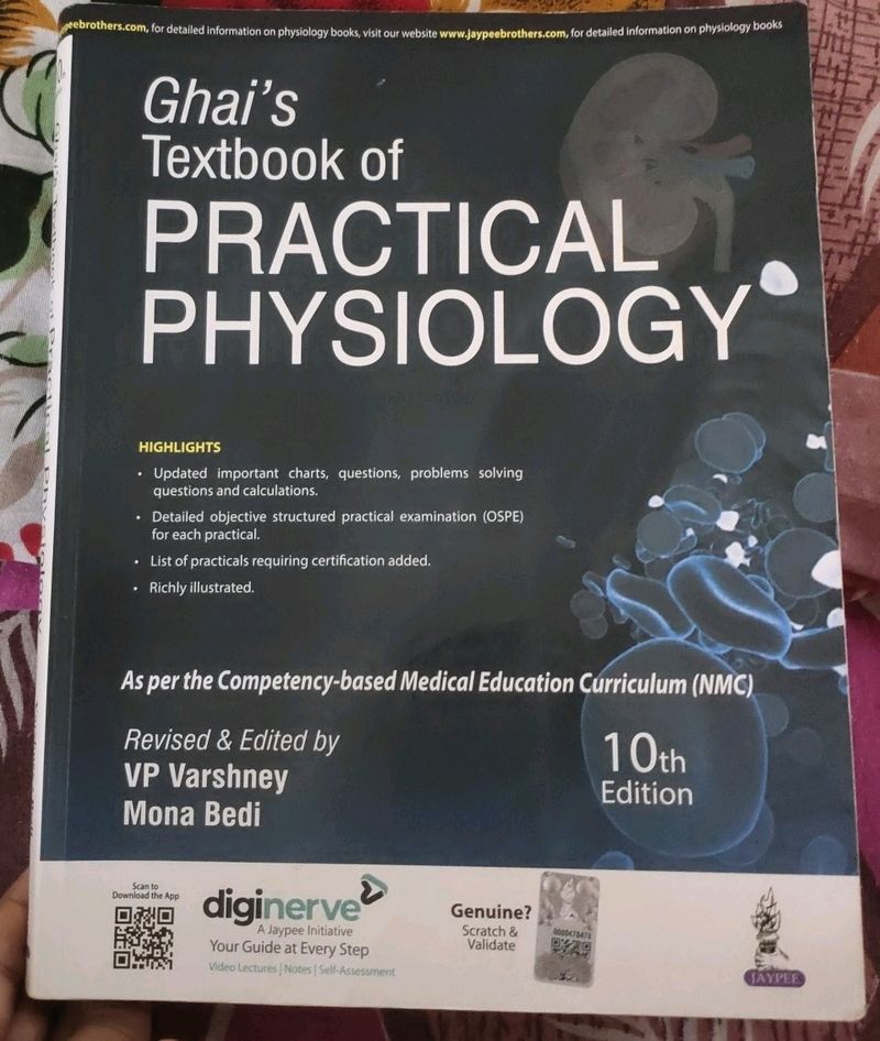 CL Ghai Practical Physiology Textbook 10th Edition