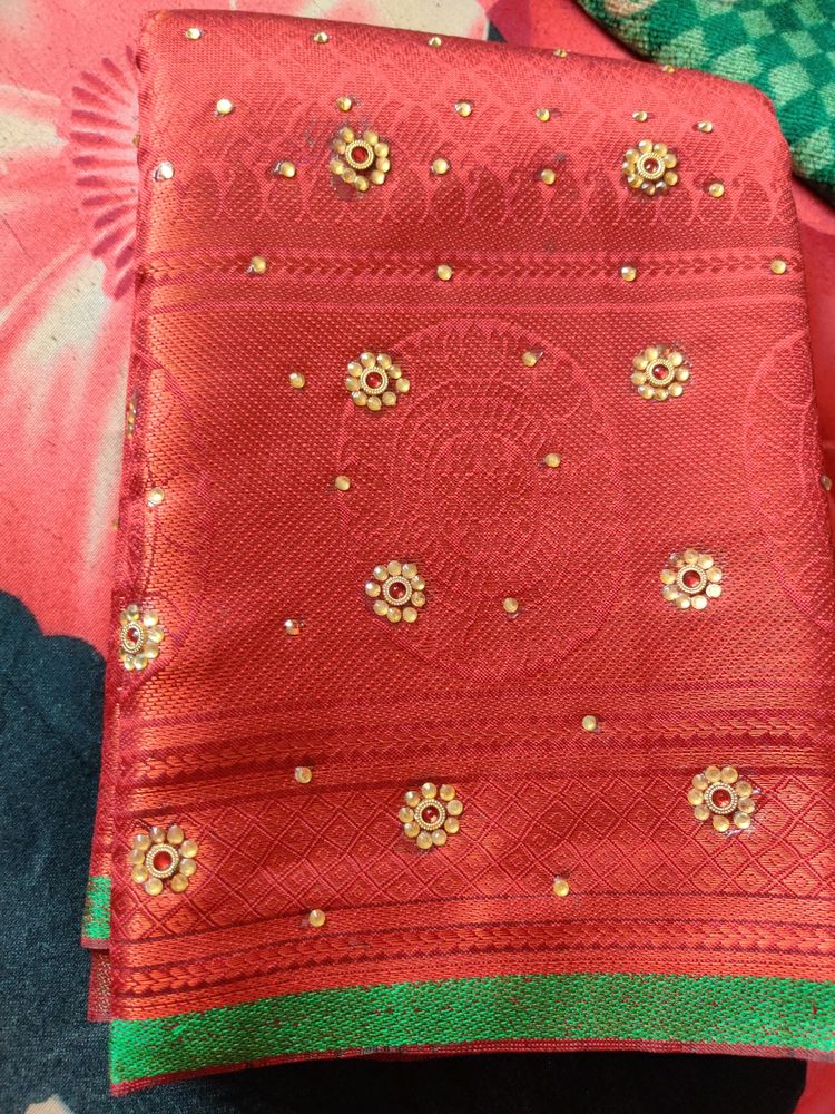 Buy New Banarasi Saree Get One Blue Sare Free