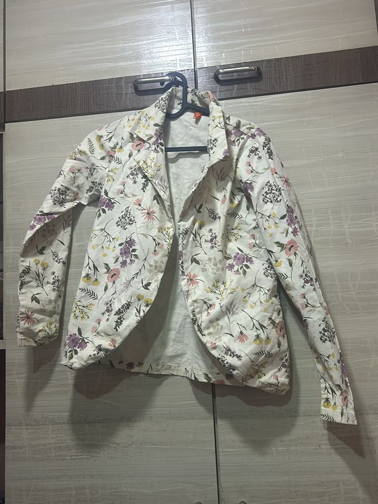 Flawless White Floral Coat