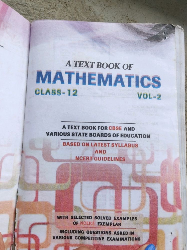 KC Sinha 12Th Mathematics Book