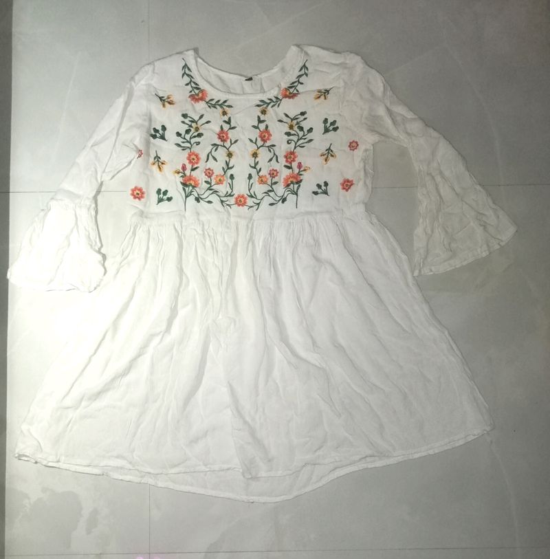 White Embroidery Top