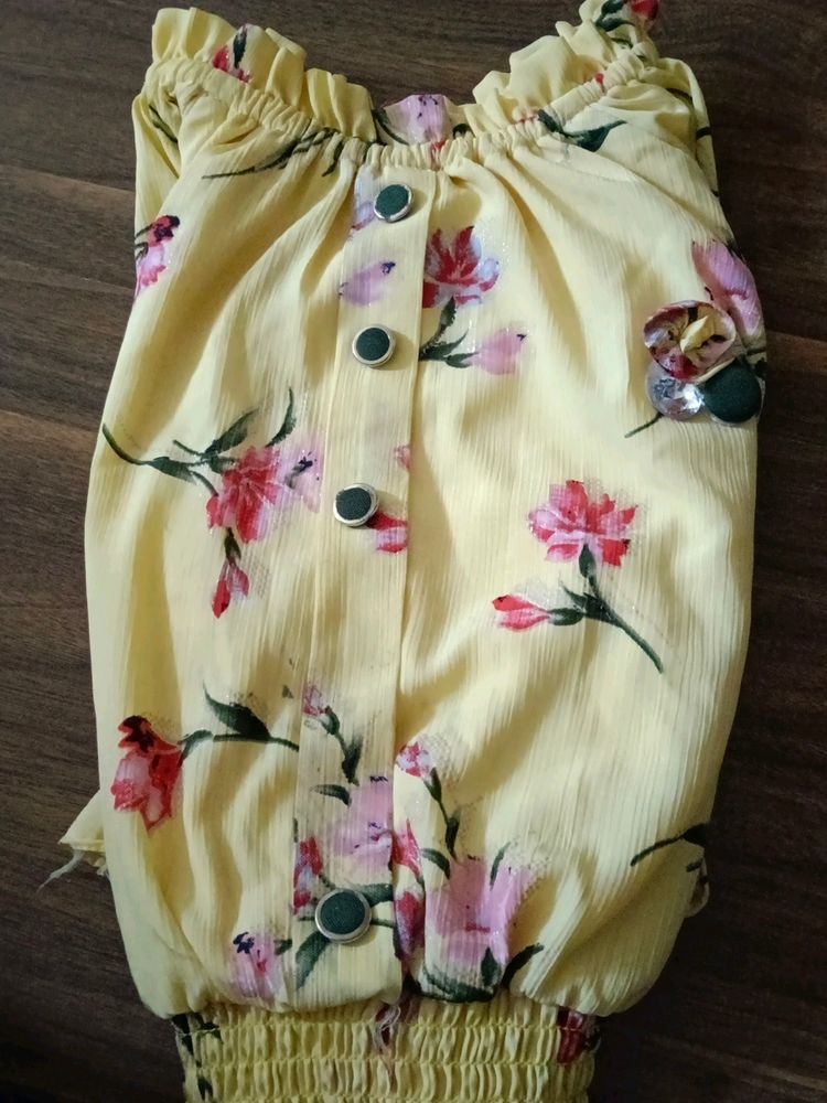 Beautiful Yello Floral Top