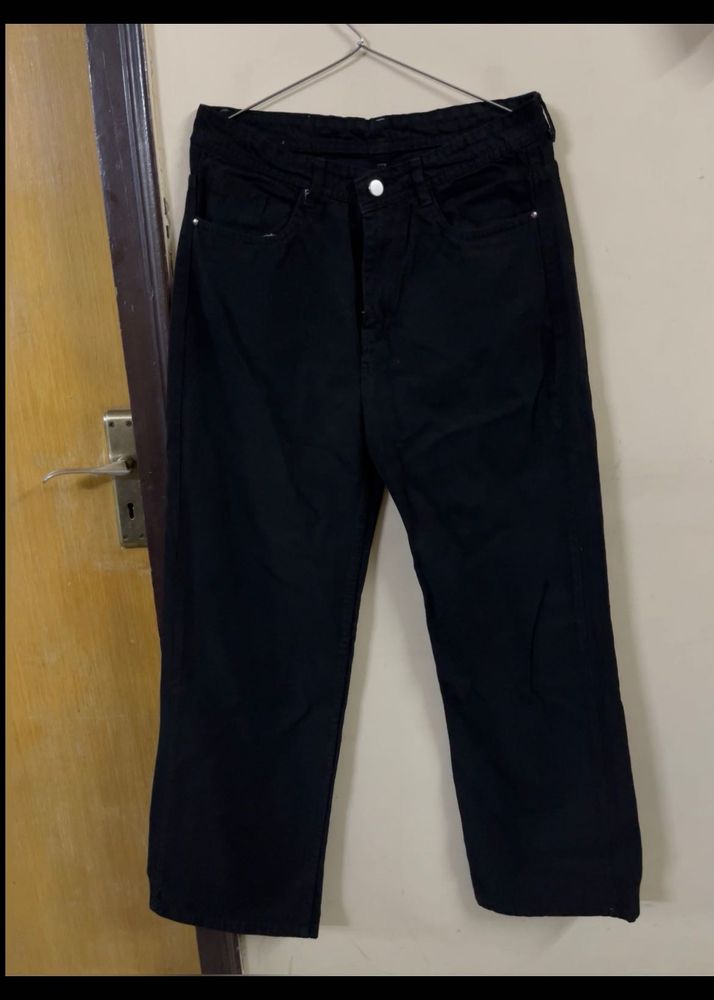 Wide Leg Black Jeans