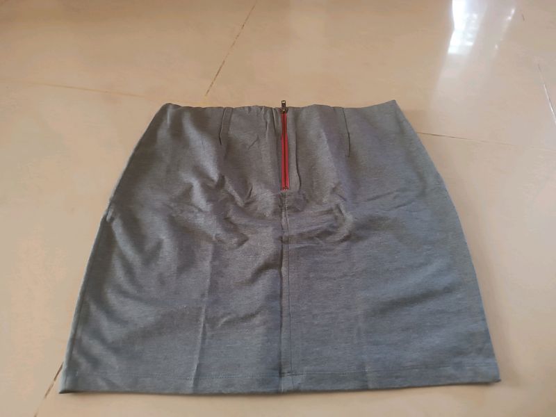 Soft Cotton Grey Skirt