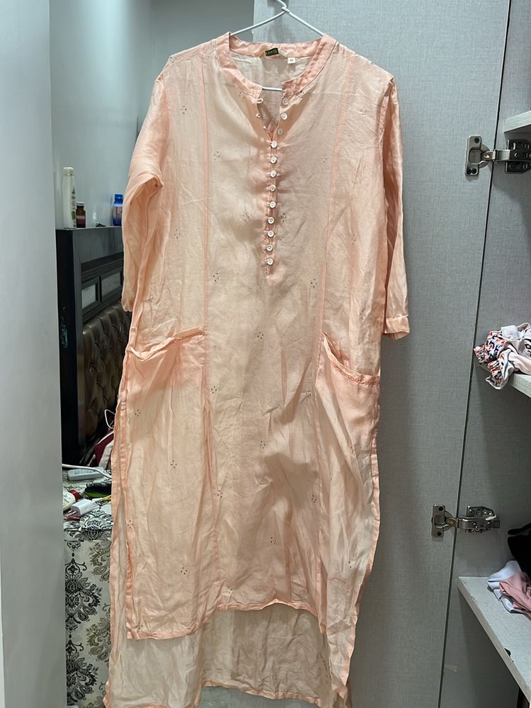 Swadesh Branded Silk Kurti With Inner For M