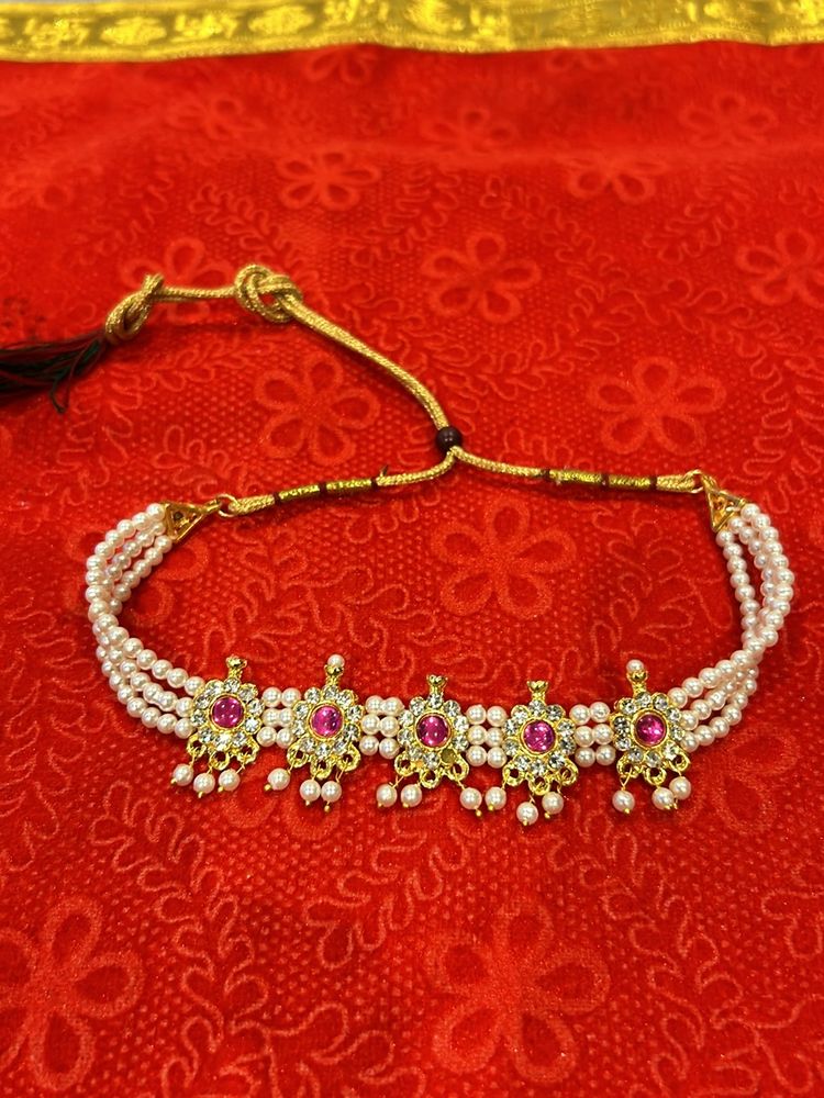 Designer Pearl Pink Moti Neclace