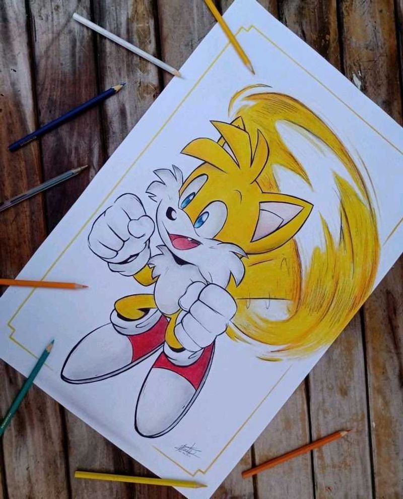 Cartoon Colour Pencil Drawing