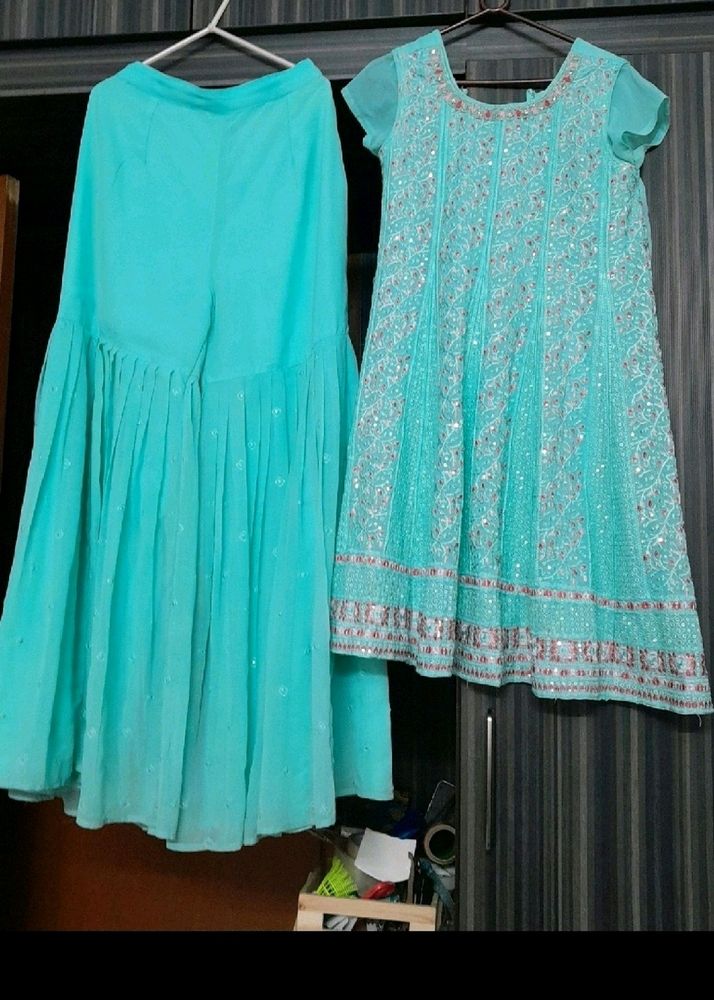 3 PC Set Top Bottom Sharara And Duppata