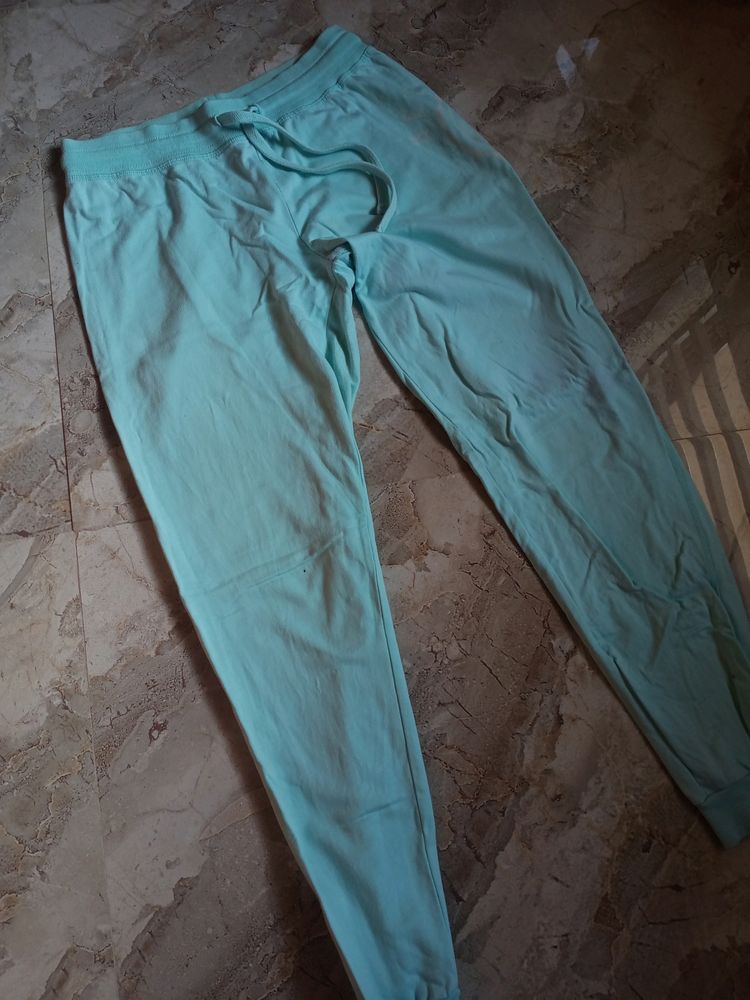 Printed Cyan Joggers