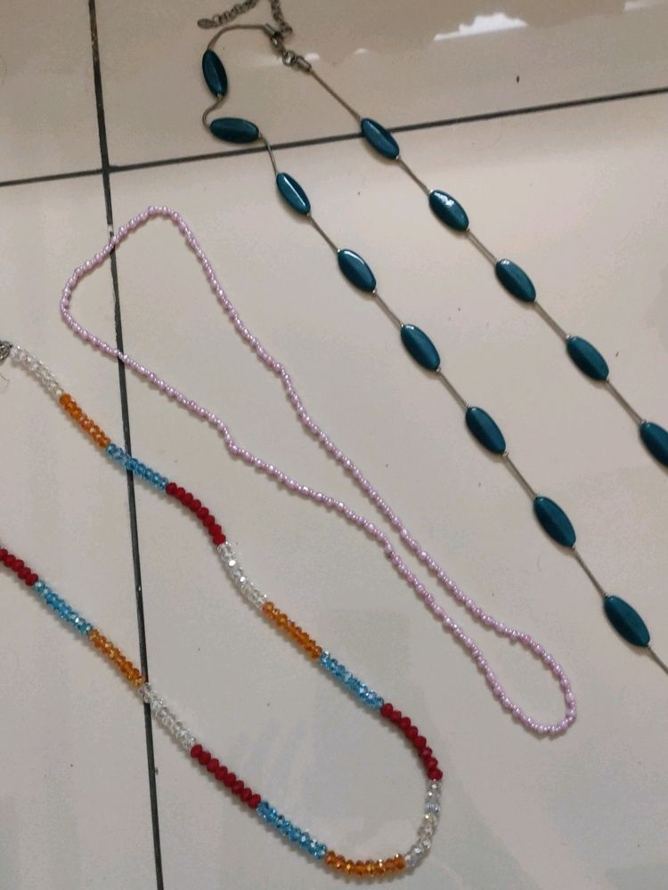 Three Beautiful Necklaces Unused Trendy Gems