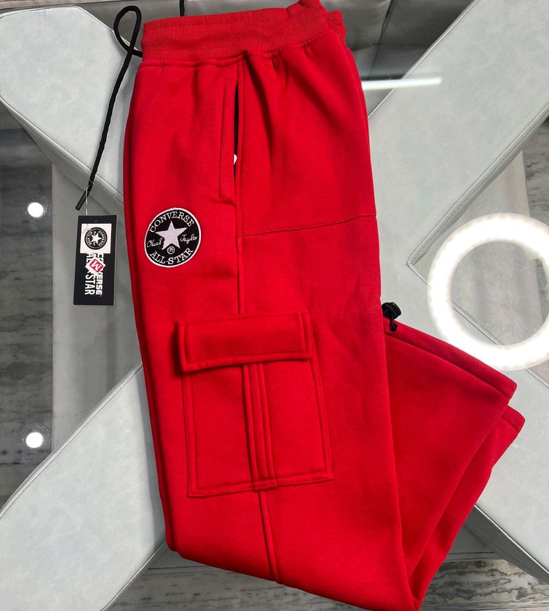 RED CONVERSE LOWER WITH SIDE POCKET