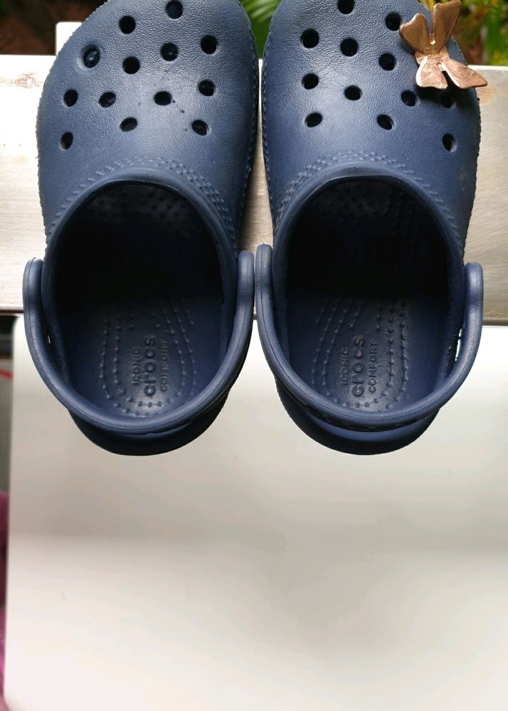 Crocs For Girls/Boys Age 2-3- Navy Blue