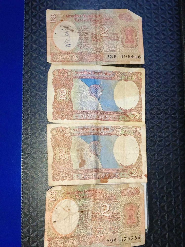 Cheap deal-Rarely Found 2 Rupees Notes-Sets Of 5