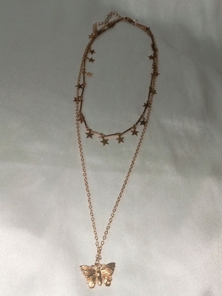 Golden Double Chain Necklace