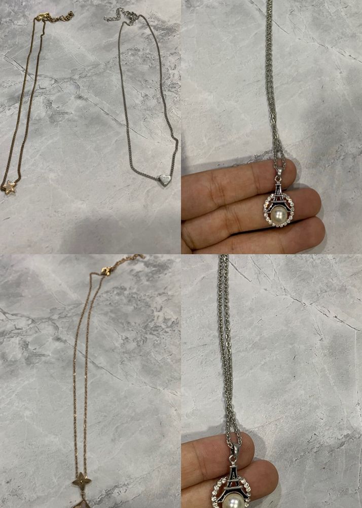 Set Of 4 Neck Pendant Chains